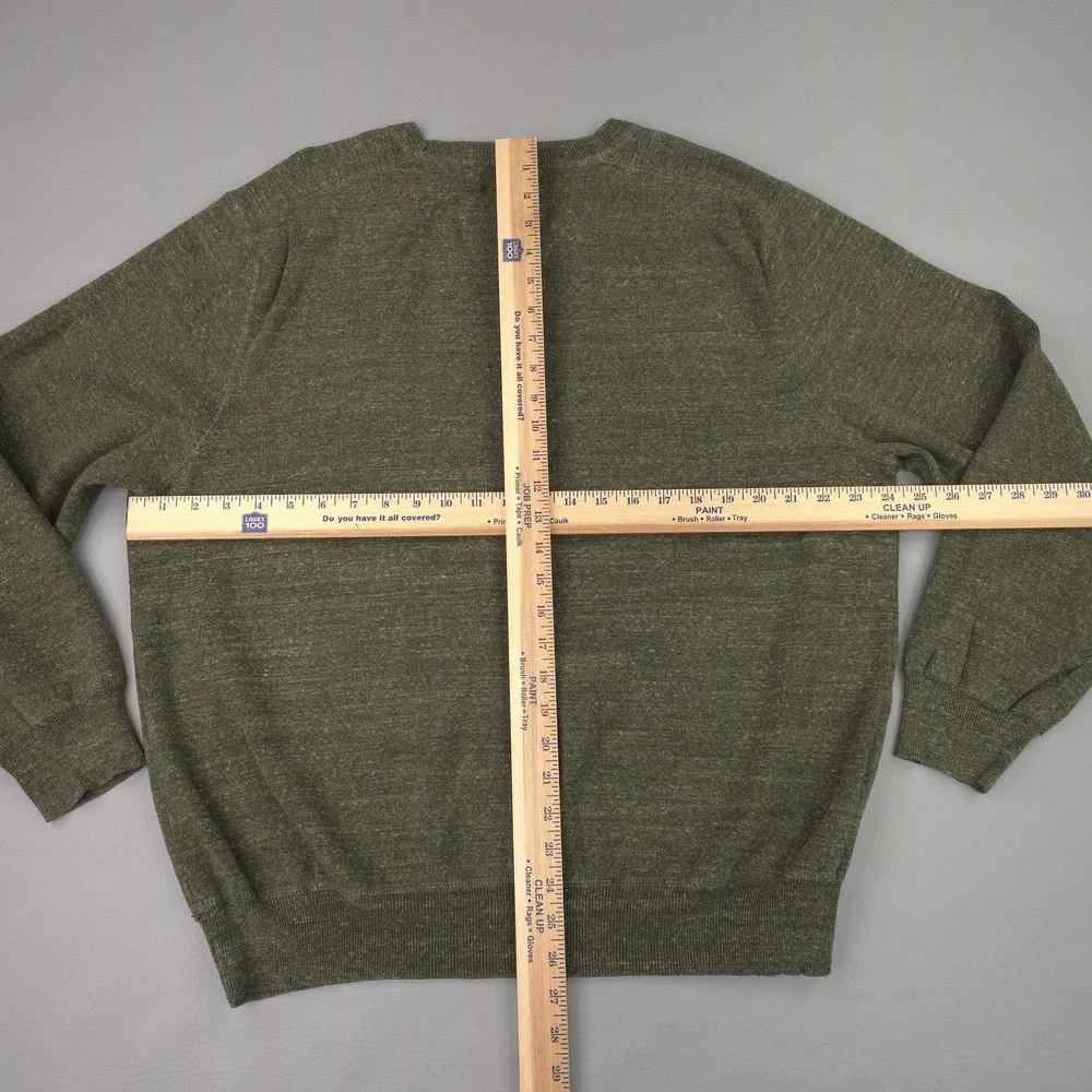 Polo Ralph Lauren Sweater Mens 2XL Green Crewneck Knit Pullover Pony Logo